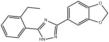 3-(2-Ethylphenyl)-5-piperonyl-1H-1,2,4-triazole Struktur