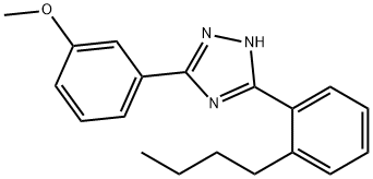 3-(2-butylphenyl)-5-(3-methoxyphenyl)-2H-1,2,4-triazole Struktur