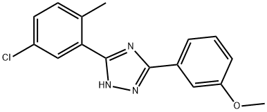 3-(5-Chloro-o-tolyl)-5-(3-methoxyphenyl)-1H-1,2,4-triazole Struktur