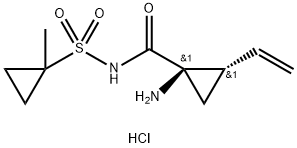 CYCLOPROPANECARBOXAMIDE, 1-AMINO-2-ETHENYL-N-[(1-METHYLCYCLOPROPYL)SULFONYL]-, HYDROCHLORIDE (1:1), (1R,2S)- Struktur