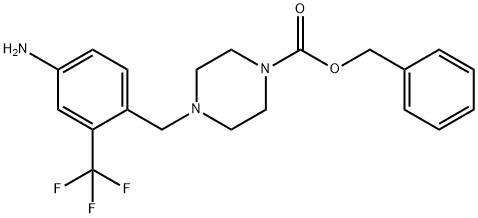 4-(4-Cbz-piperazin-1-yl-methyl)-2-trifluoromethylaniline Struktur