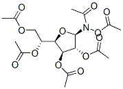 Acetamide, N-(acetyloxy)-N-(2,3,5,6-tetra-O-acetyl-.beta.-D-glucofuranosyl)- Struktur