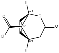 2-Oxabicyclo[3.2.1]oct-6-ene-8-carbonyl chloride, 3-oxo-, anti- (9CI) Struktur