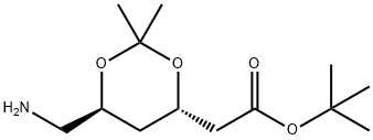 (4R-cis)-6-Aminomethyl-2,2-dimethyl-1,3-dioxane-4-acetic Acid tert-Butyl Ester Struktur