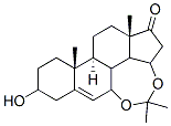 Androst-5-en-17-one, 3-hydroxy-7,15-[(1-methylethylidene)bis(oxy)]-, Struktur