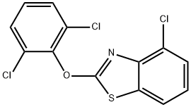 4-chloro-2-(2,6-dichlorophenoxy)benzothiazole Struktur