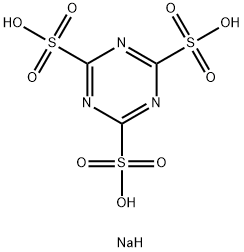 trisodium 1,3,5-triazine-2,4,6-trisulphonate Struktur