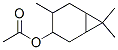 4,7,7-trimethylbicyclo[4.1.0]hept-3-yl acetate Struktur