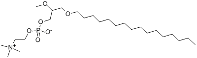 1-O-HEXADECYL-2-O-METHYL-RAC-GLYCERO-3-PHOSPHOCHOLINE Struktur