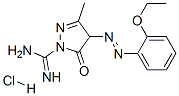 4-[(2-ethoxyphenyl)azo]-4,5-dihydro-3-methyl-5-oxo-1H-pyrazole-1-carboxamidine monohydrochloride Struktur