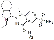 5-(aminosulphonyl)-N-[(2-ethyloctahydro-1H-isoindol-1-yl)methyl]-2-methoxybenzamide monohydrochloride Struktur