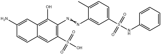 6-amino-3-[[5-anilinosulphonyl-2-methylphenyl]azo]-4-hydroxynaphthalene-2-sulphonic acid Struktur