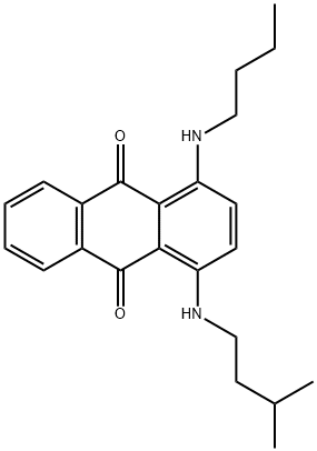 1-(butylamino)-4-[(3-methylbutyl)amino]anthraquinone Struktur