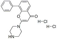 2-(4-PIPERAZINYL)-8-PHENYL-4H-1-BENZOPYRAN-4-ONE DIHYDROCHLORIDE Struktur