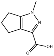 1-Methyl-1,4,5,6-tetrahydro-cyclopentapyrazole-3-carboxylic acid Struktur