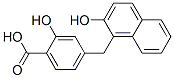 4-[(2-hydroxy-1-naphthyl)methyl]salicylic acid Struktur