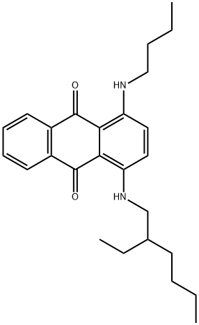 1-(butylamino)-4-[(2-ethylhexyl)amino]anthraquinone Struktur