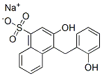 sodium 3-hydroxy-4-[(2-hydroxyphenyl)methyl]naphthalenesulphonate Struktur