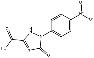 2,5-Dihydro-1-(4-nitrophenyl)-5-oxo-1H-1,2,4-triazole-3-carboxylicacid Struktur