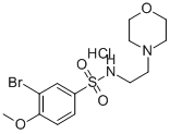 3-BROMO-4-METHOXY-N-(2-MORPHOLIN-4-YL-ETHYL)-BENZENESULFONAMIDE HYDROCHLORIDE Struktur