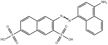 3-[(4-amino-1-naphthyl)azo]naphthalene-2,7-disulphonic acid Struktur