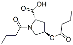 trans-4-(1-oxobutoxy)-1-(1-oxobutyl)-L-proline  Struktur