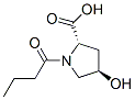 trans-4-hydroxy-1-(1-oxobutyl)-L-proline Struktur