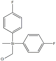 (chloromethyl)bis(4-fluorophenyl)methylsilane Struktur