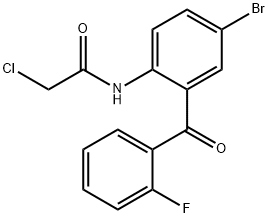 2-CHLOROACETAMIDO-2'-FLUORO-5-BROMOBENZOPHENONE Struktur