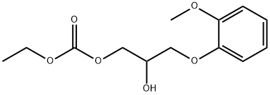 ethyl 2-hydroxy-3-(2-methoxyphenoxy)propyl carbonate Struktur