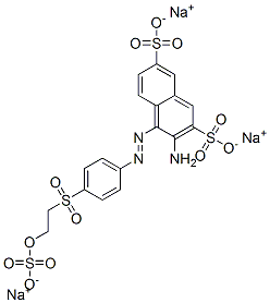 3-amino-4-[[4-[[2-(sulphooxy)ethyl]sulphonyl]phenyl]azo]naphthalene-2,7-disulphonic acid, sodium salt Struktur