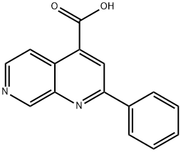 2-phenyl-1,7-naphthyridine-4-carboxylic acid Struktur