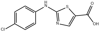 2-(4-CHLOROPHENYLAMINO)-5-THIAZOLECARBOXYLIC ACID Struktur