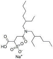 sodium hydrogen 4-[bis(2-ethylhexyl)amino]-4-oxosulphonatobutyrate  Struktur