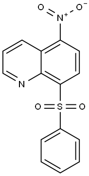 Quinoline,  5-nitro-8-(phenylsulfonyl)- Struktur