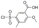 Benzoic acid, 5-(chlorosulfonyl)-2-Methoxy-4-Methyl- Struktur