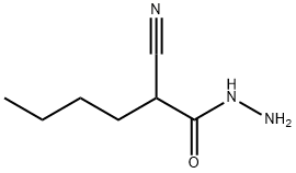 Hexanoic  acid,  2-cyano-,  hydrazide Struktur