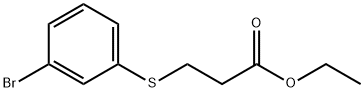 Propanoic acid, 3-[(3-bromophenyl)thio]-, ethyl ester Struktur