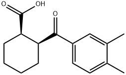 CIS-2-(3,4-DIMETHYLBENZOYL)CYCLOHEXANE-1-CARBOXYLIC ACID Struktur