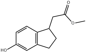 METHYL (5-HYDROXY-2,3-DIHYDRO-1H-INDEN-1-YL)ACETATE Struktur