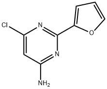 4-PyriMidinaMine, 6-chloro-2-(2-furanyl)- Struktur