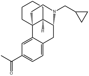 3-acetyl-N-(cyclpropylmethyl)morphinan Struktur