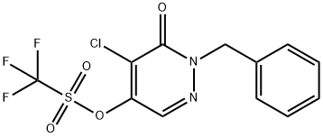 2-BENZYL-4-CHLORO-5-TRIFLUOROMETHANESULFONYLOXY-3(2H)-PYRIDAZINONE Struktur