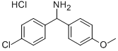 1-(4-CHLOROPHENYL)-1-(4-METHOXYPHENYL)METHYLAMINE HYDROCHLORIDE
 Struktur