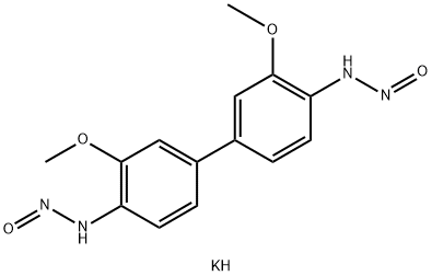 dipotassium 3,3'-dimethoxy-N,N'-dinitrosobiphenyl-4,4'-diamide Struktur