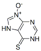 6H-Purine-6-thione,  1,7-dihydro-,  9-oxide Struktur