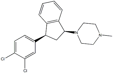 (3-(3,4-dichlorophenyl)indan-1-yl)-4-methylpiperazine Struktur