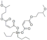 3-methoxybutyl (Z,Z)-12,12-dibutyl-3-methyl-7,10,14-trioxo-2,6,11,13-tetraoxa-12-stannaheptadeca-8,15-dien-17-oate Struktur