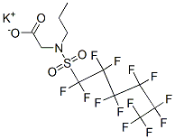 potassium N-propyl-N-[(tridecafluorohexyl)sulphonyl]glycinate Struktur