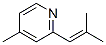 4-methyl-2-(2-methylpropenyl)pyridine Struktur